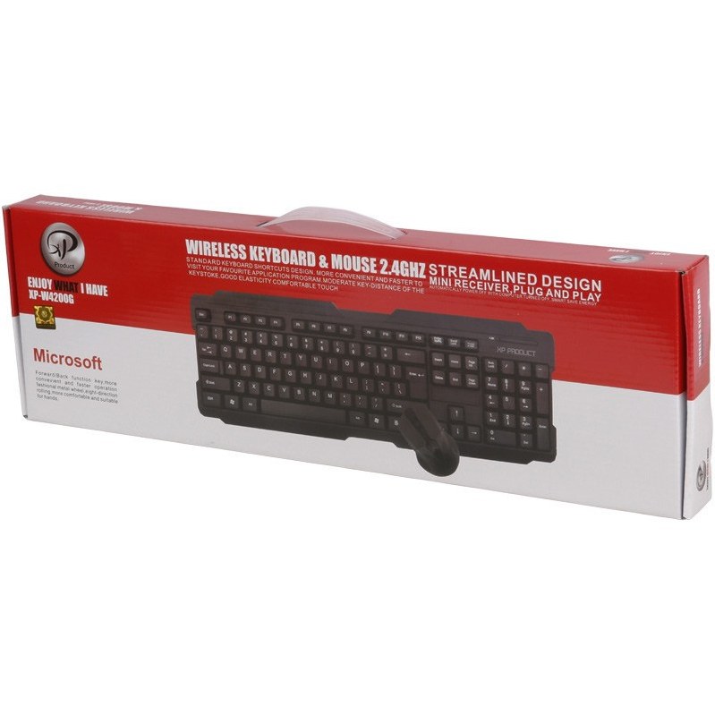 ست ماوس و کیبورد ایکس پی-پروداکت مدل W4200G بی سیم