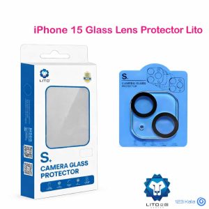 خرید محافظ لنز 3D شیشه‌ای iPhone 15 برند LITO