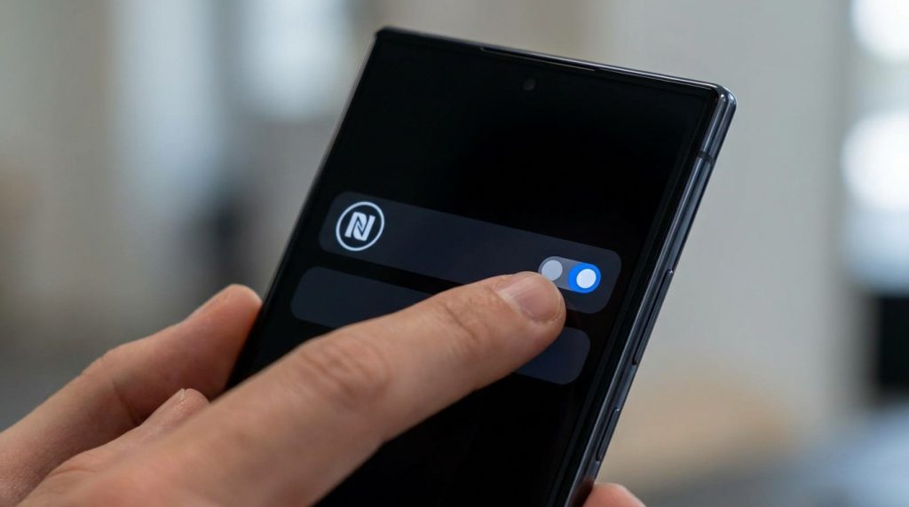 Close up Samsung phone NFC 202607281602 11zon